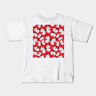 Cabbage butterfly pattern on red Kids T-Shirt
